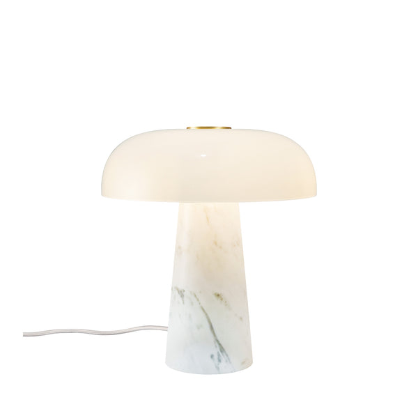 Glossy mini bordlampe hvid