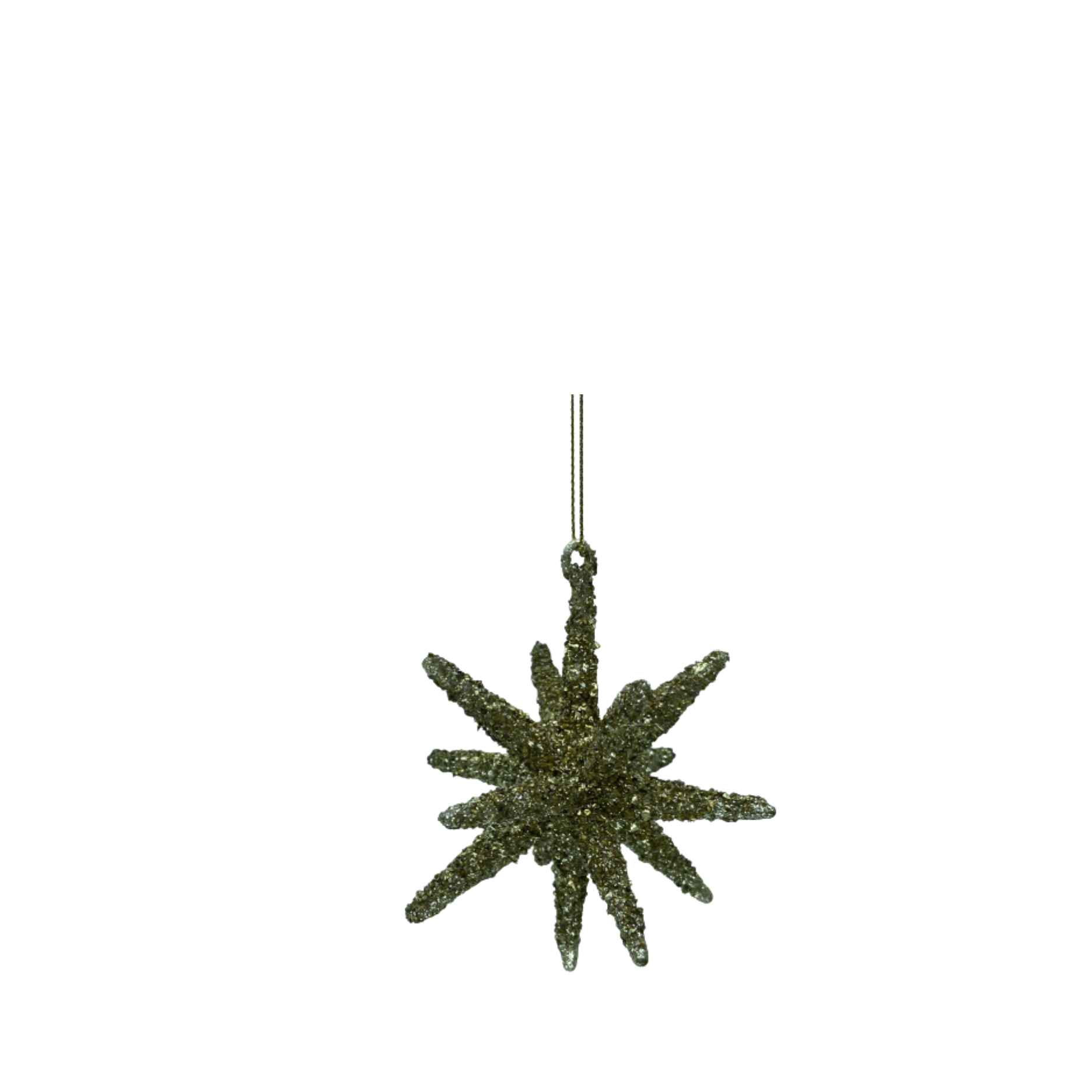 Glaskugle glitter stjerne II