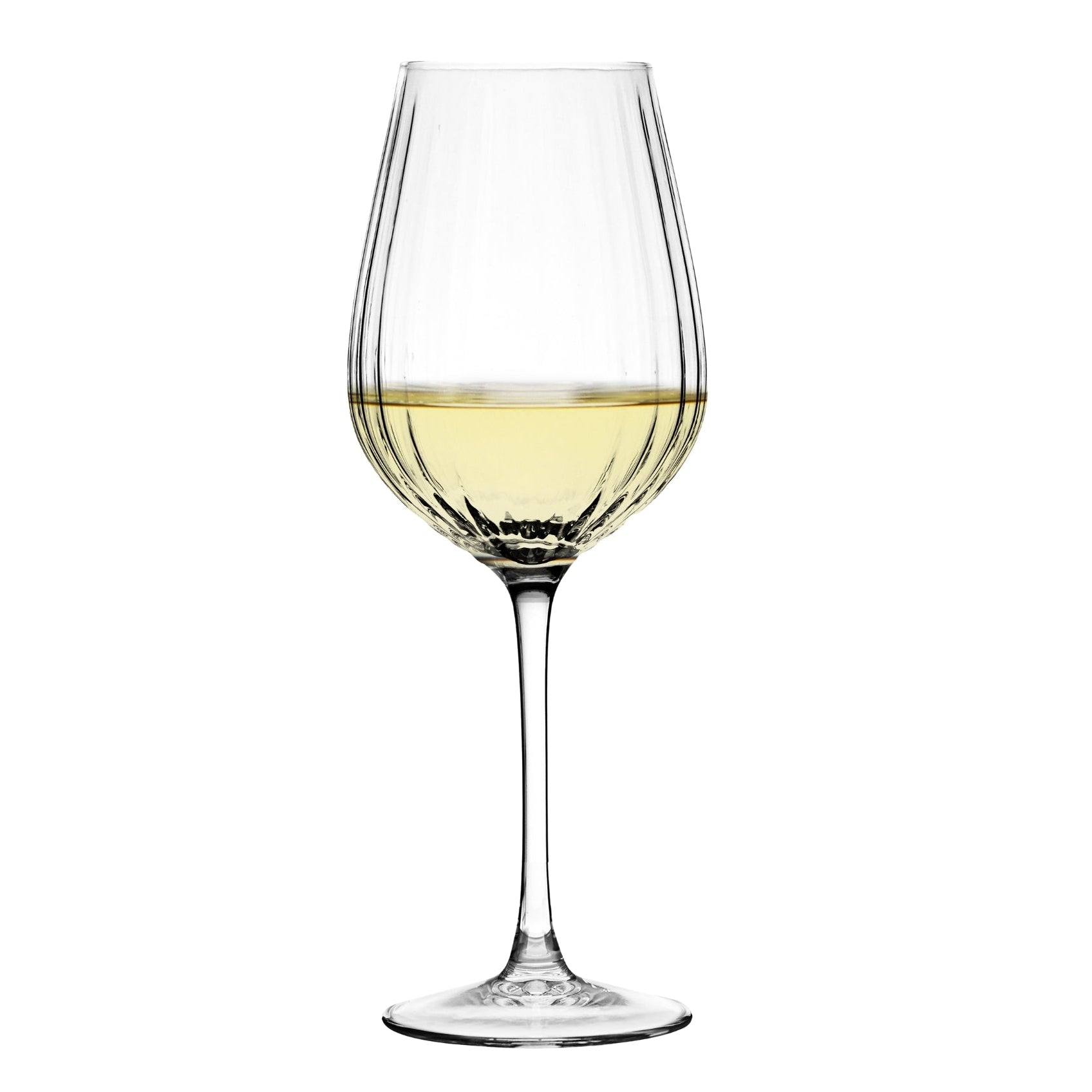 Rille hvidvinsglas 2 stk