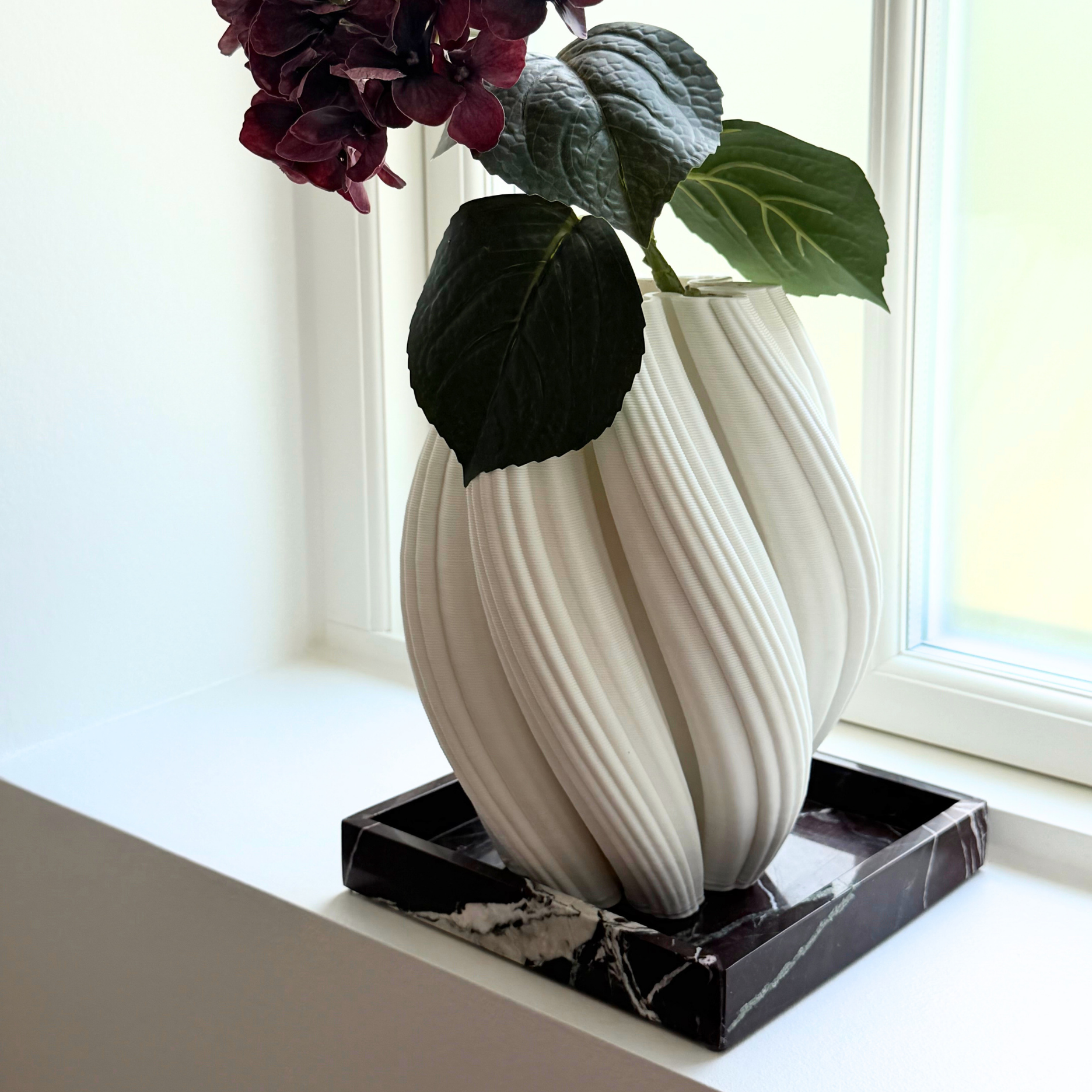 3D Wave keramisk vase