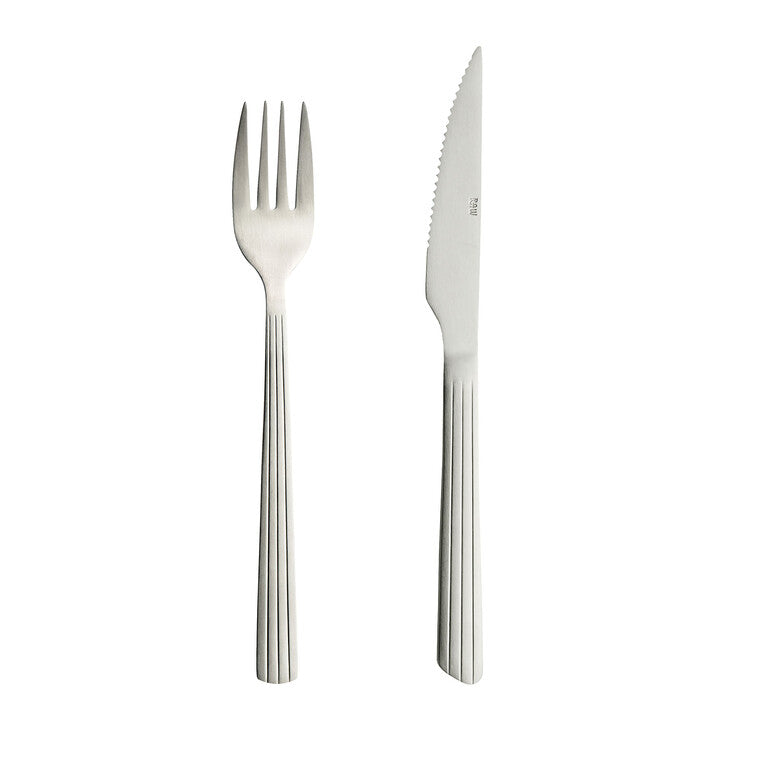 RAW steaksæt 8 dele mat stål
