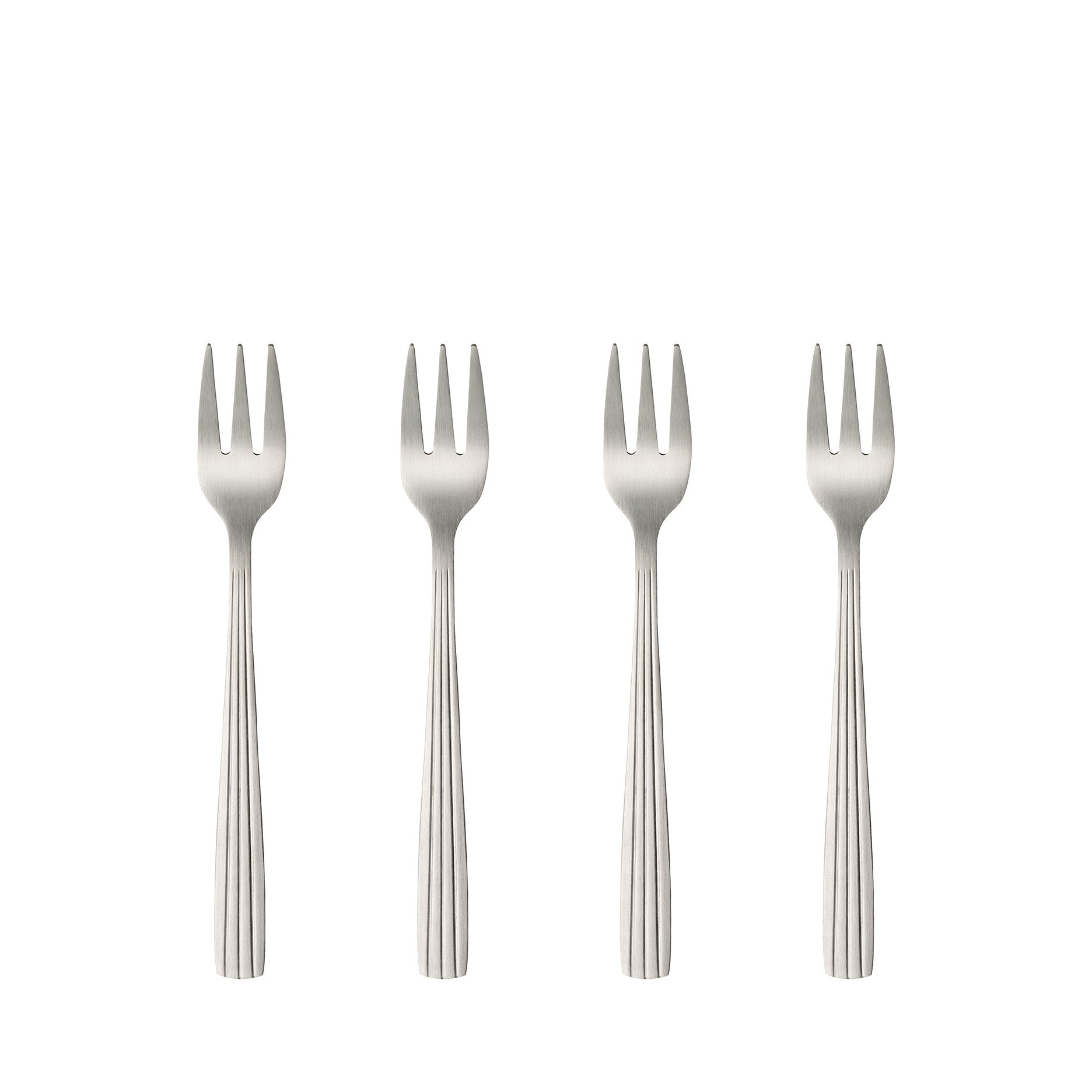 RAW Kuchengabeln 4 Stück matt stahl