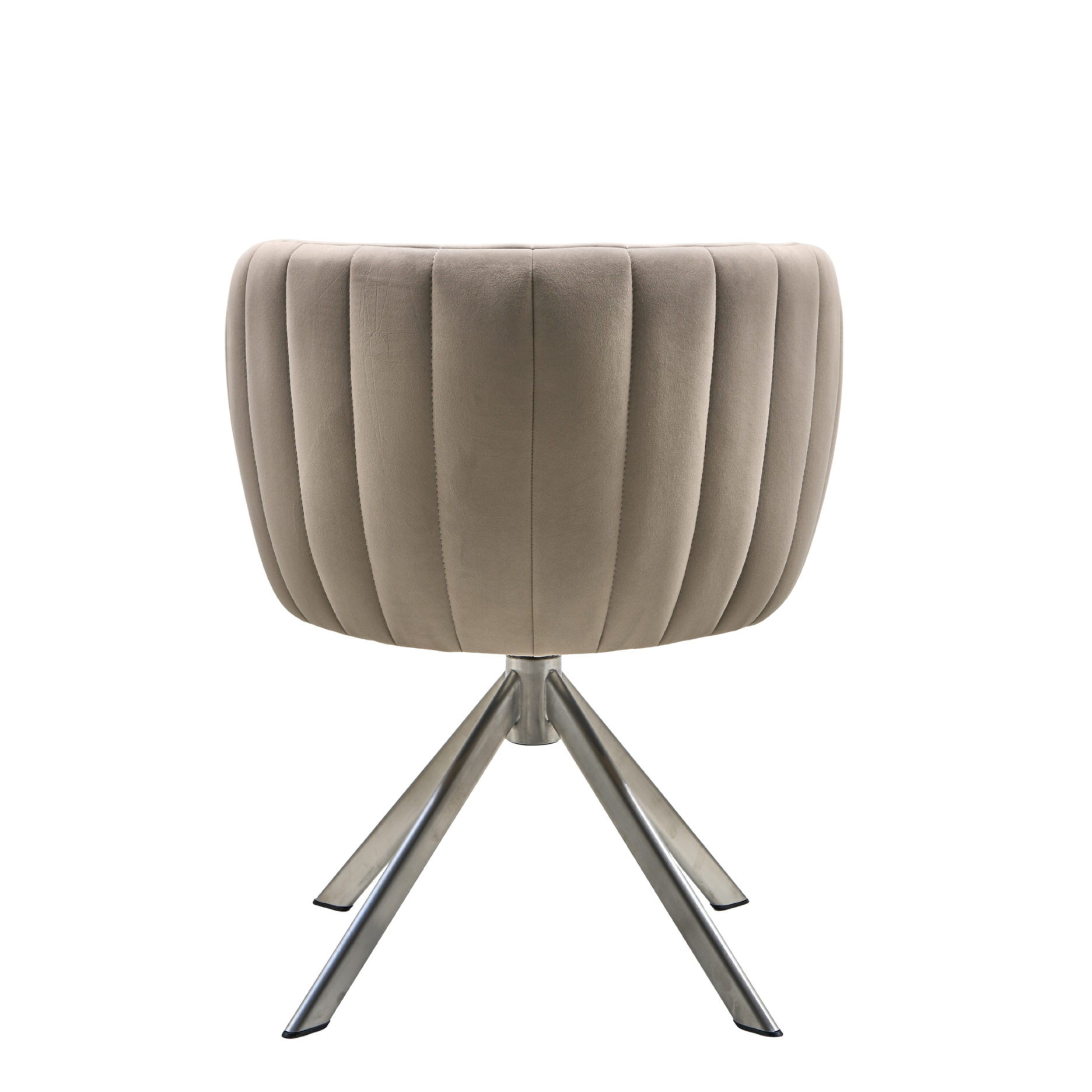 Shelly II spisebordsstol velour m. drejeben (stainless steel)