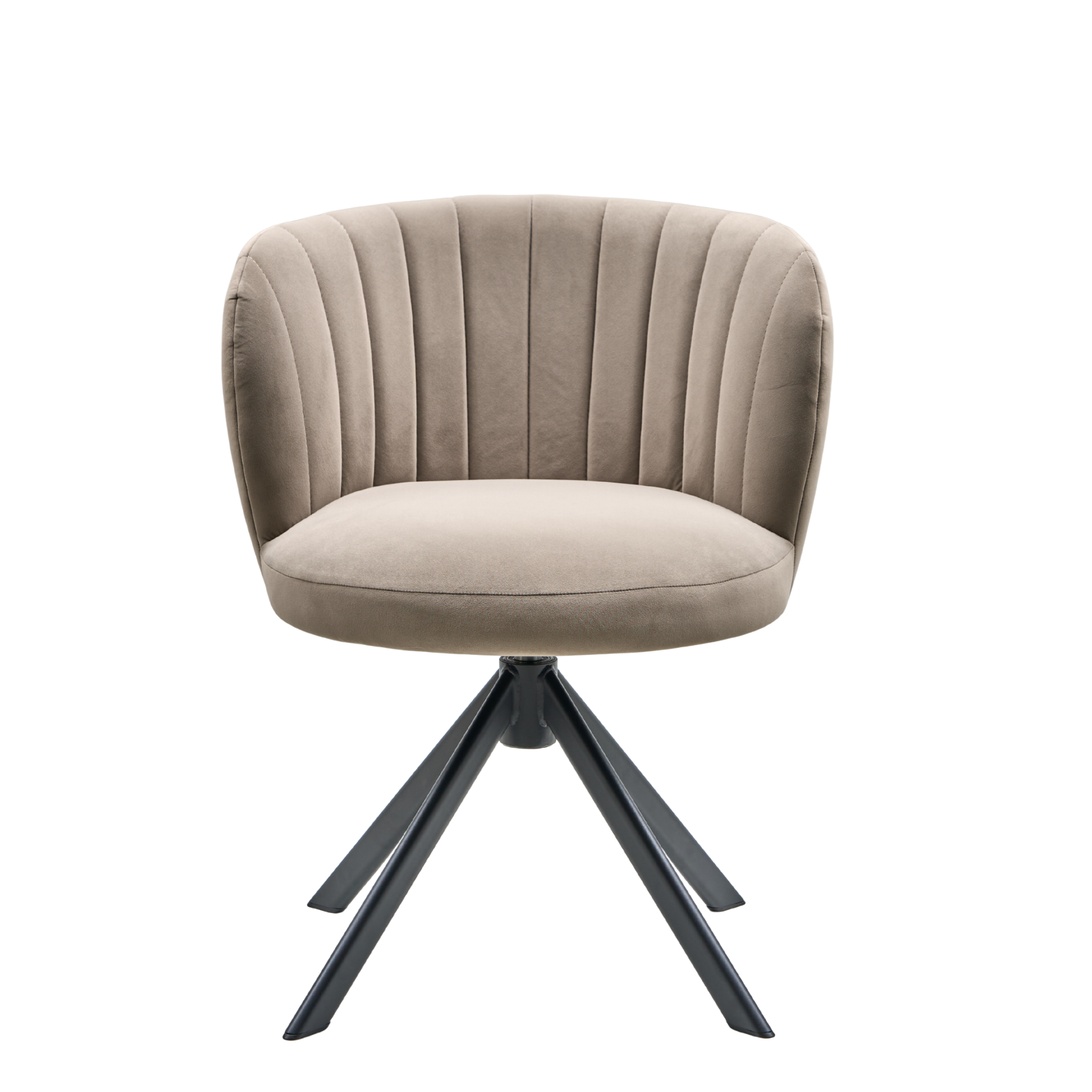 Shelly II spisebordsstol velour m. drejeben (sort)