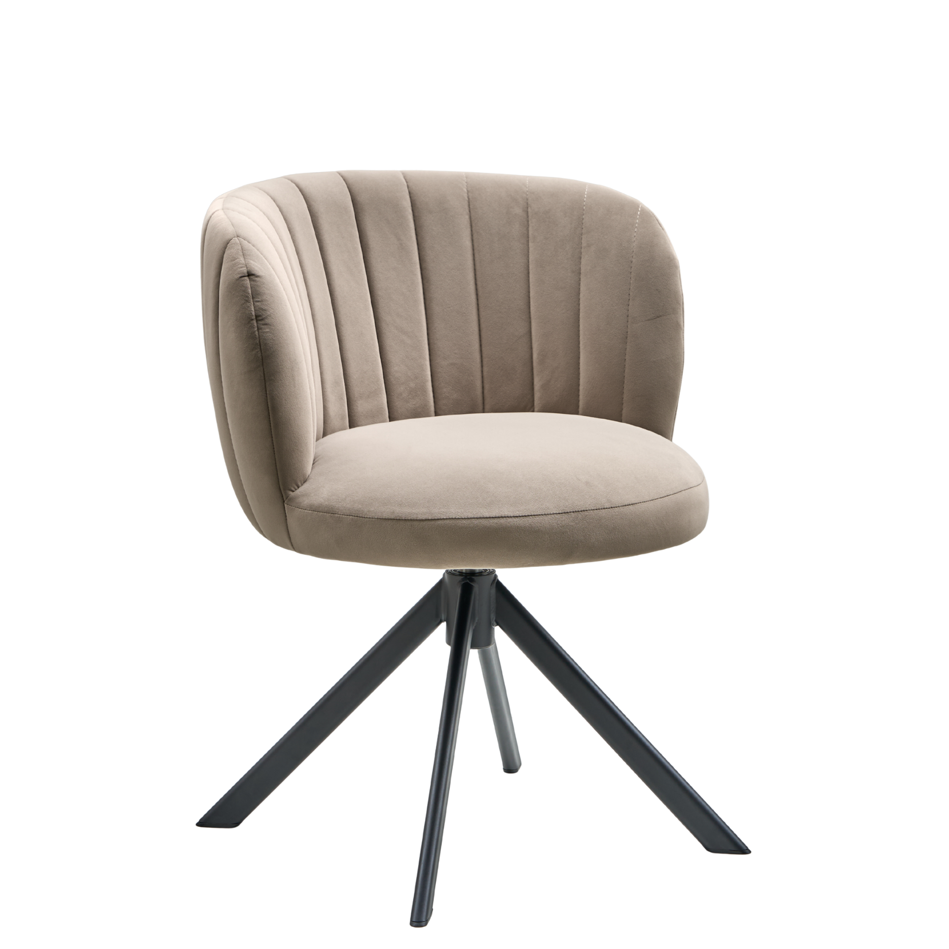 Shelly II spisebordsstol velour m. drejeben (sort)
