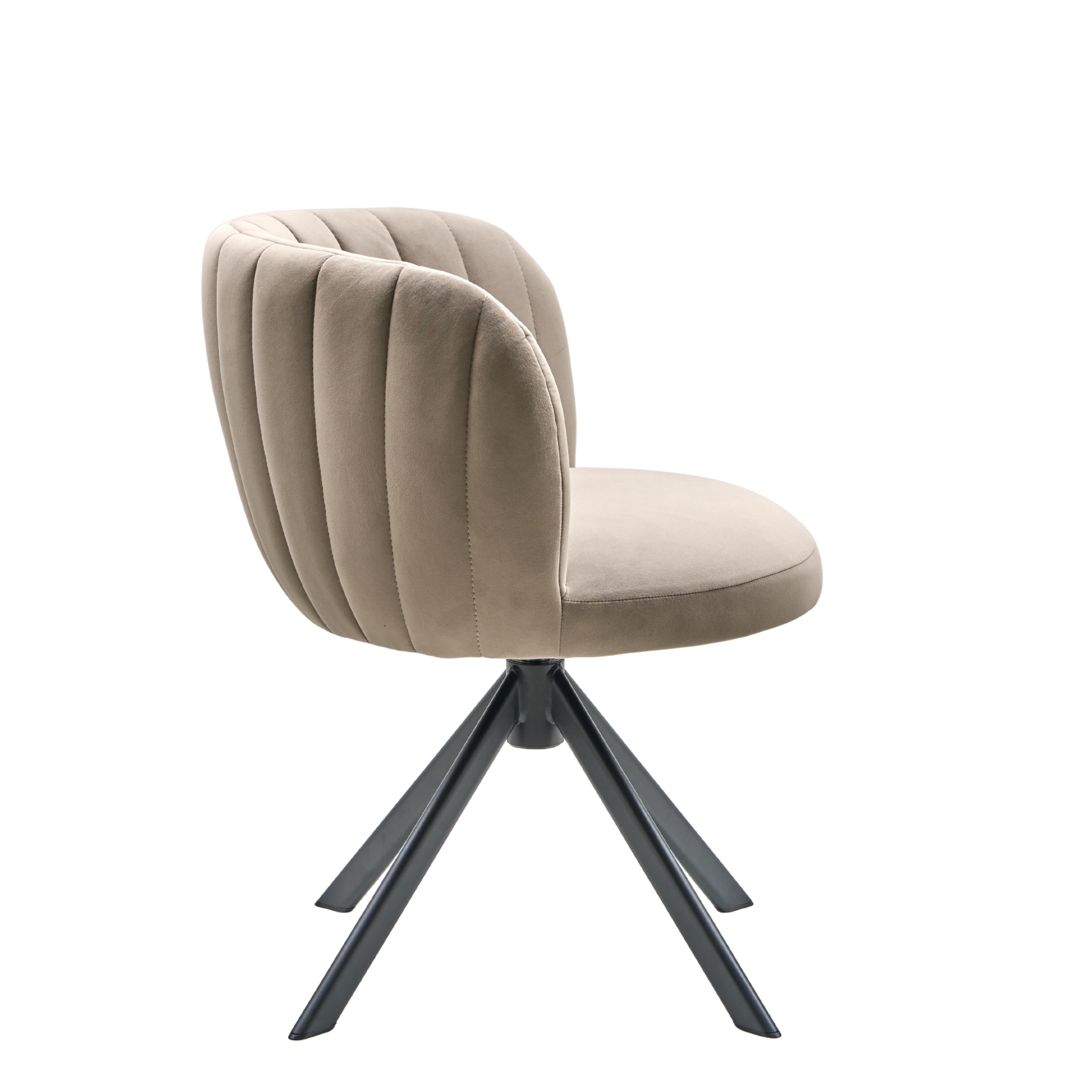 Shelly II spisebordsstol velour m. drejeben (sort)