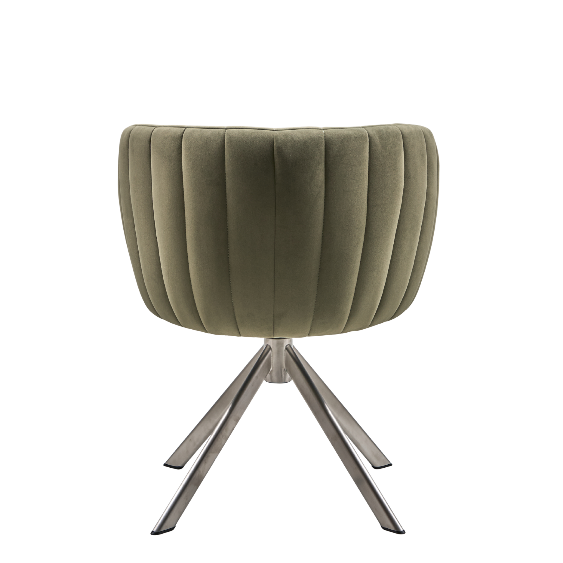 Shelly II spisebordsstol velour m. drejeben (stainless steel)