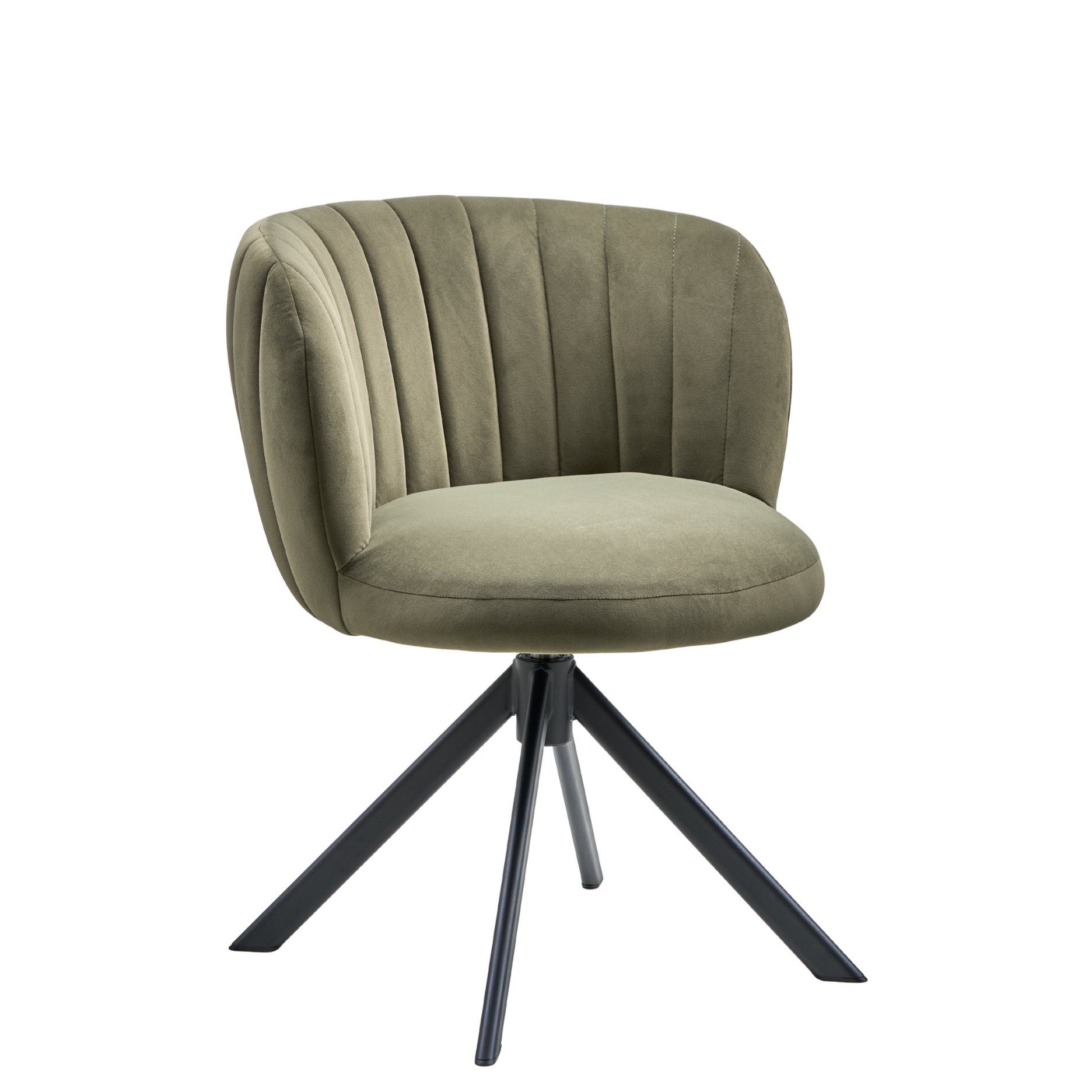 Shelly II spisebordsstol velour m. drejeben (sort)