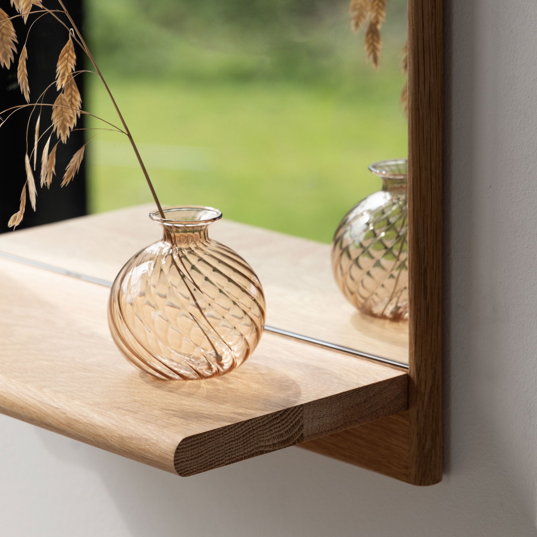 Wood Spiegel mit Ablage