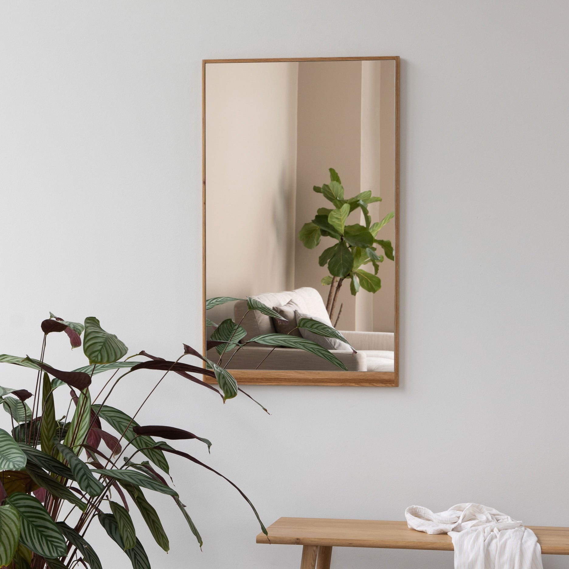 Wood spejl H90 cm