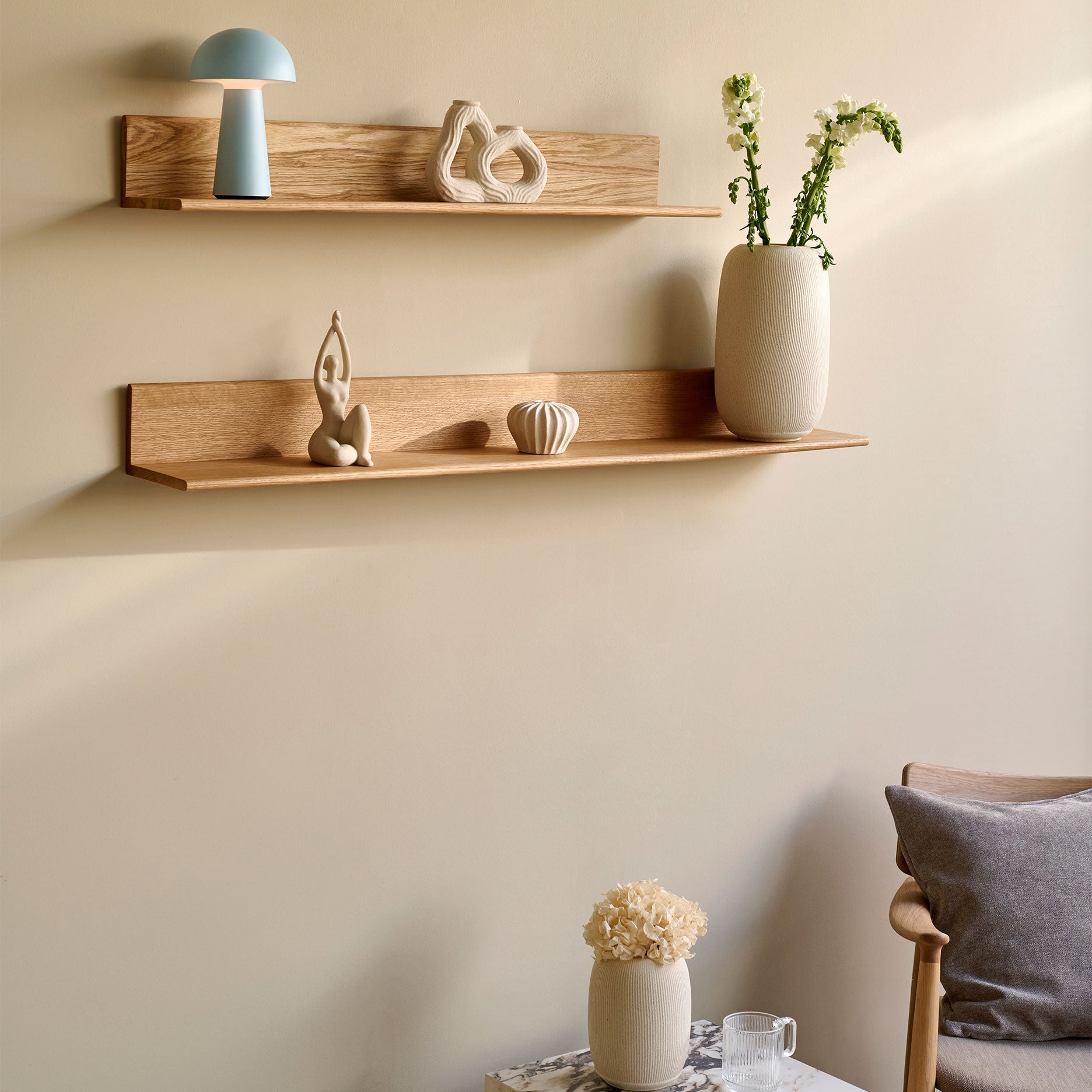Wood II basic hylde egetræ L90 cm