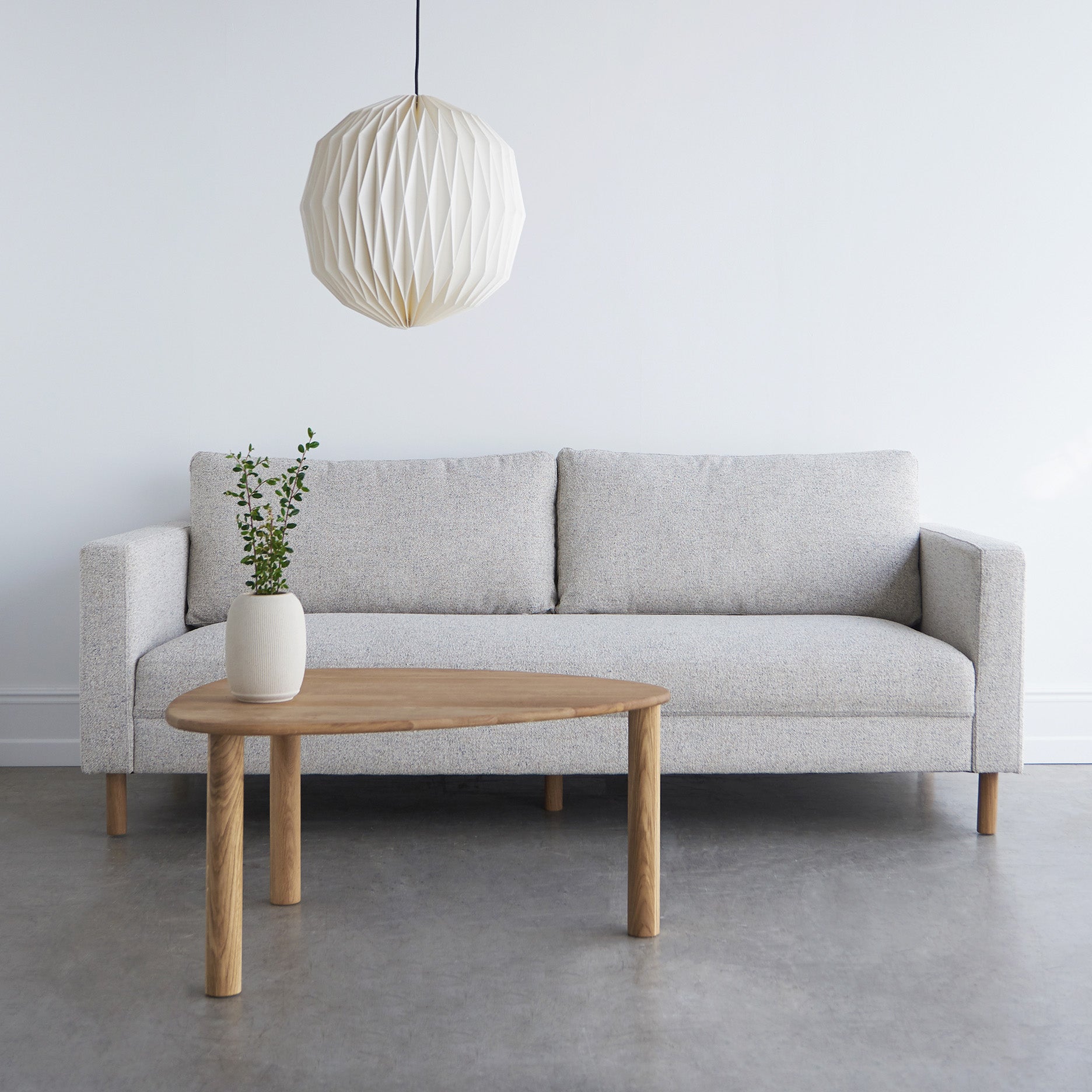 Stapleton II 3 pers. sofa m. egetræsben
