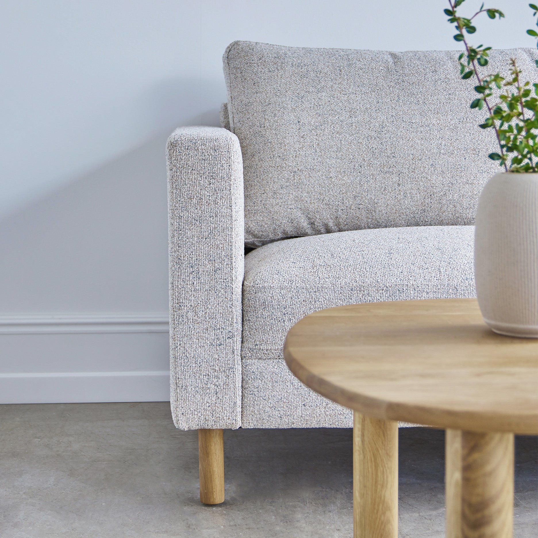 Stapleton II 3 pers. sofa m. egetræsben