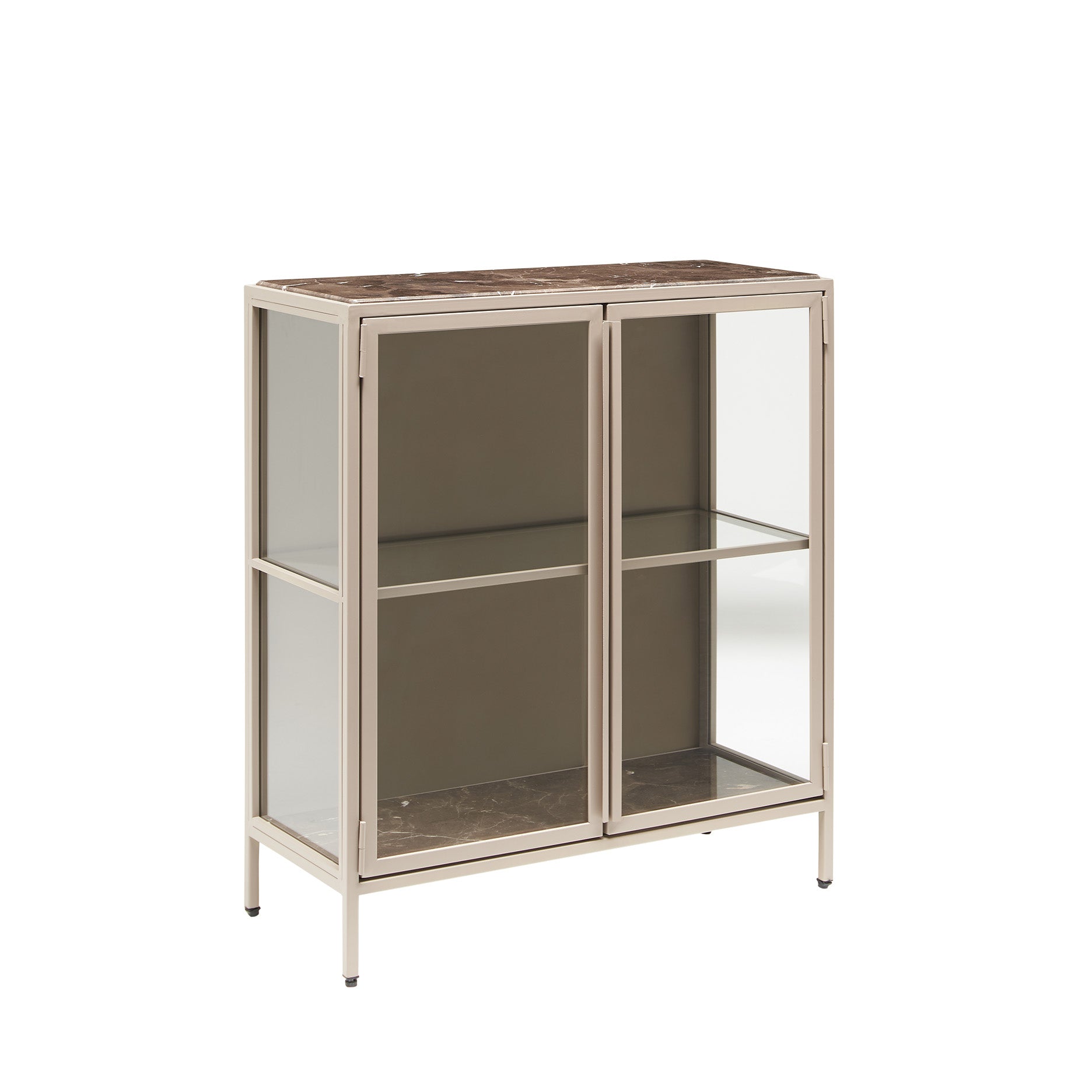 Mason II vitrineskab lysebrun metal