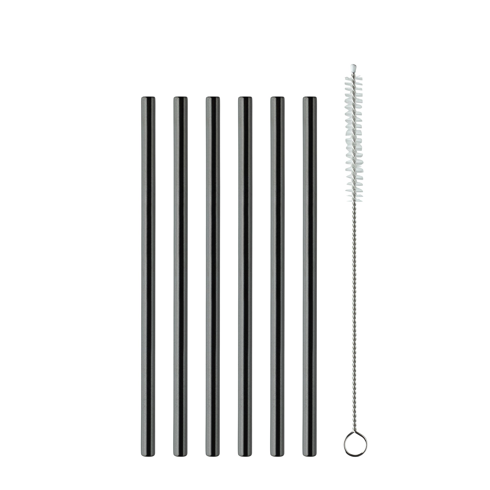 Metal sugerør 6 stk.