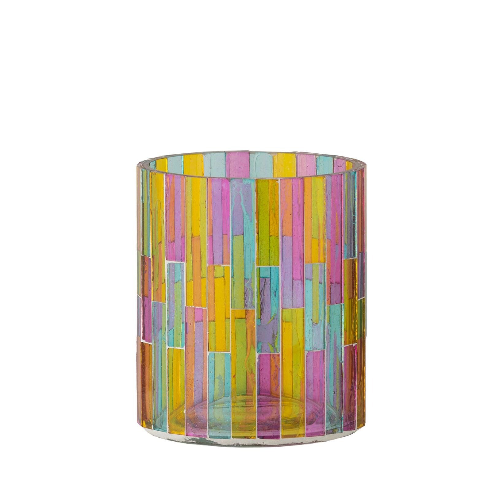Mosaik fyrfadsstage H10 cm.