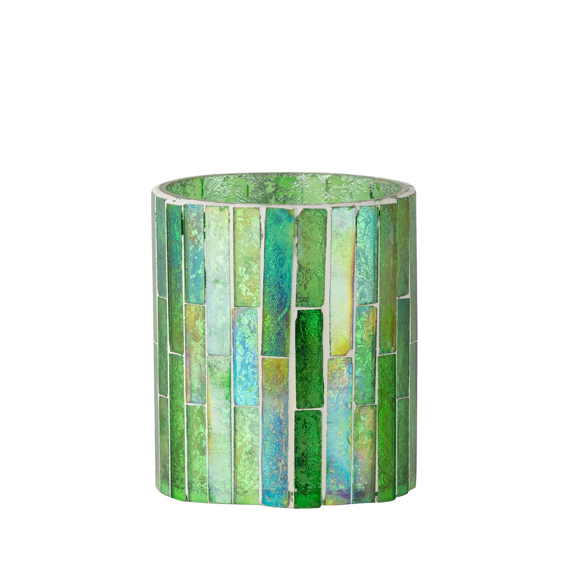 Mosaik fyrfadsstage H10 cm.