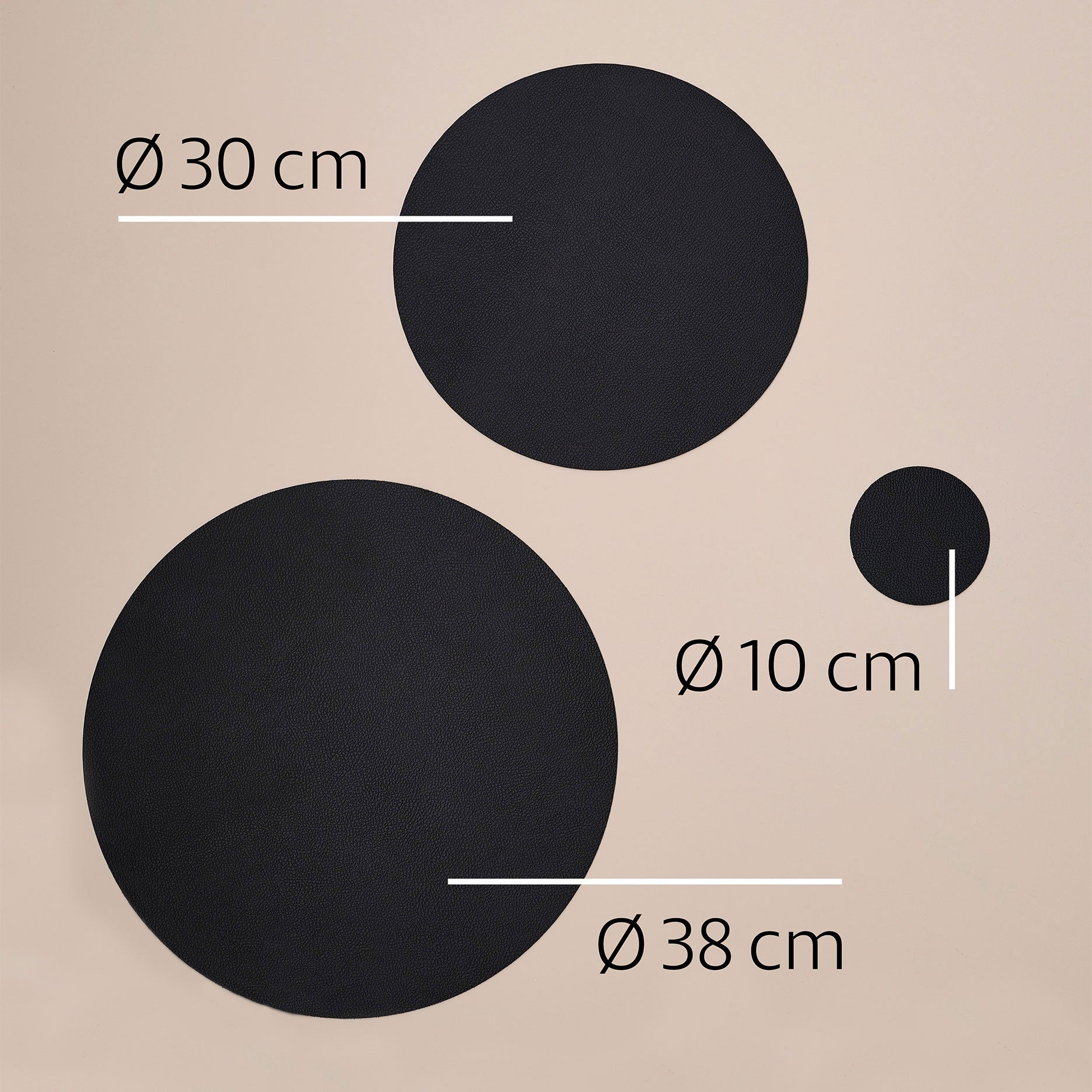 Vendbar dækkeserviet Ø30 cm