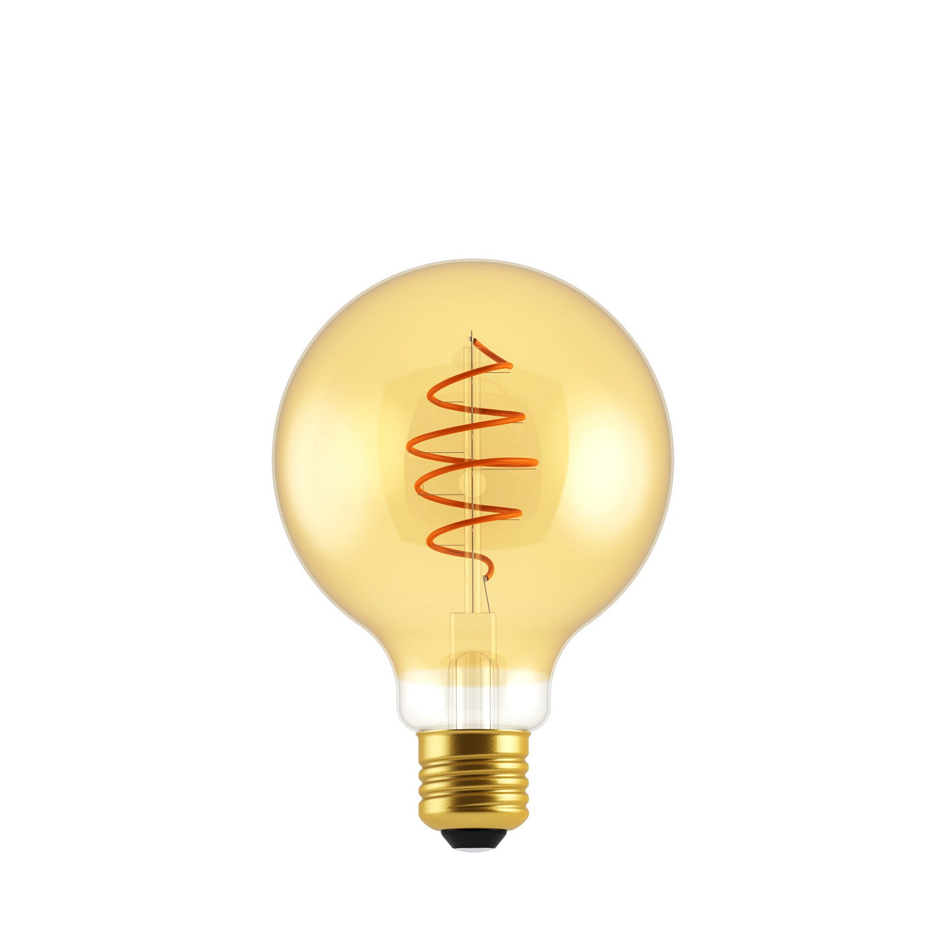 Deco pære E27 dæmpbar spiral guld