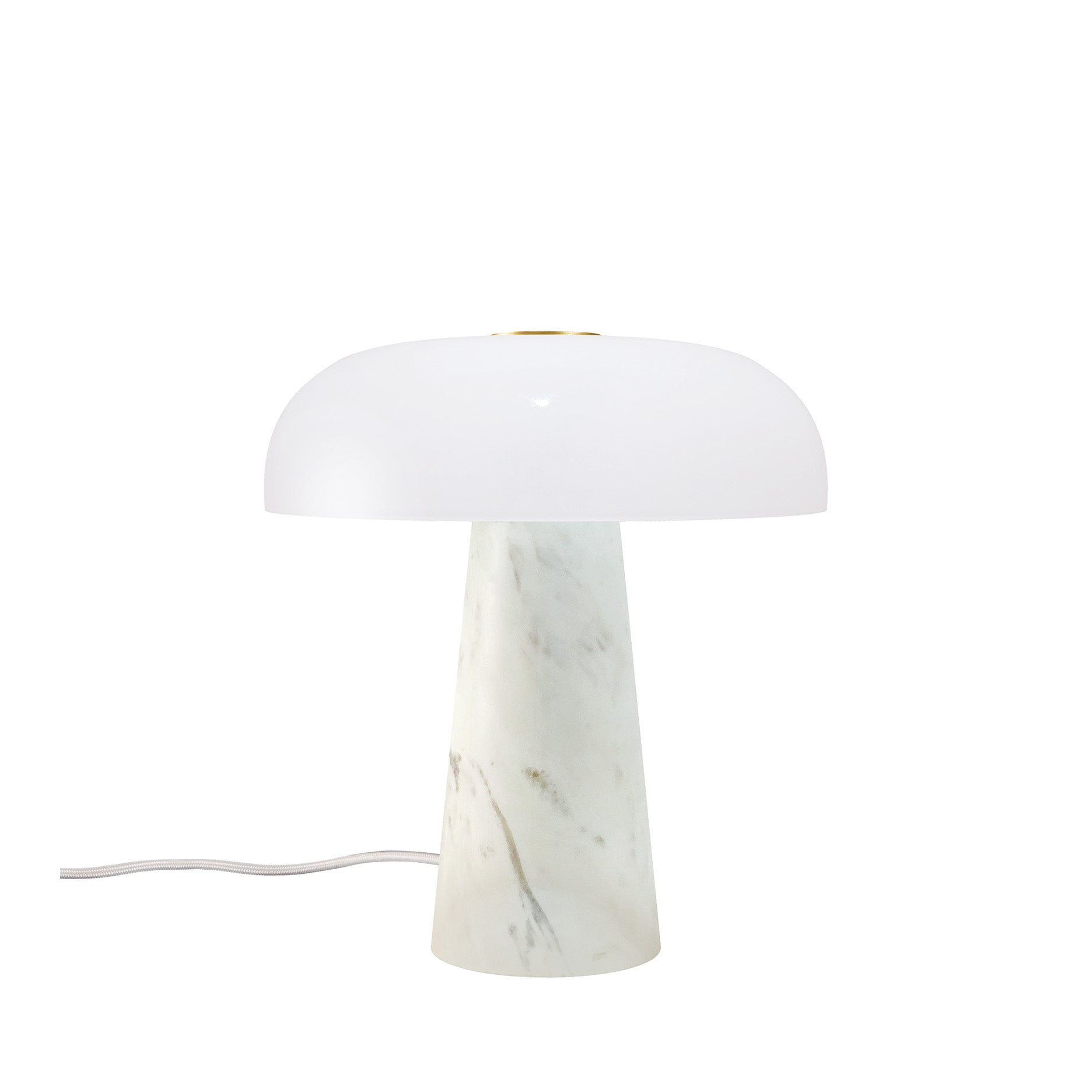 Glossy mini bordlampe hvid