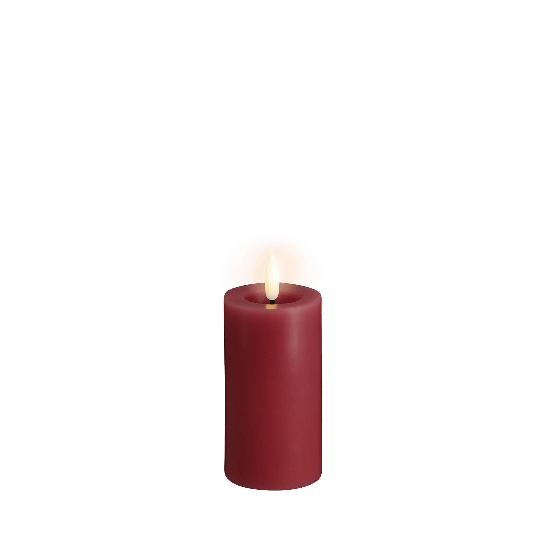 LED pillar candle 4,9x10 cm cranberry red
