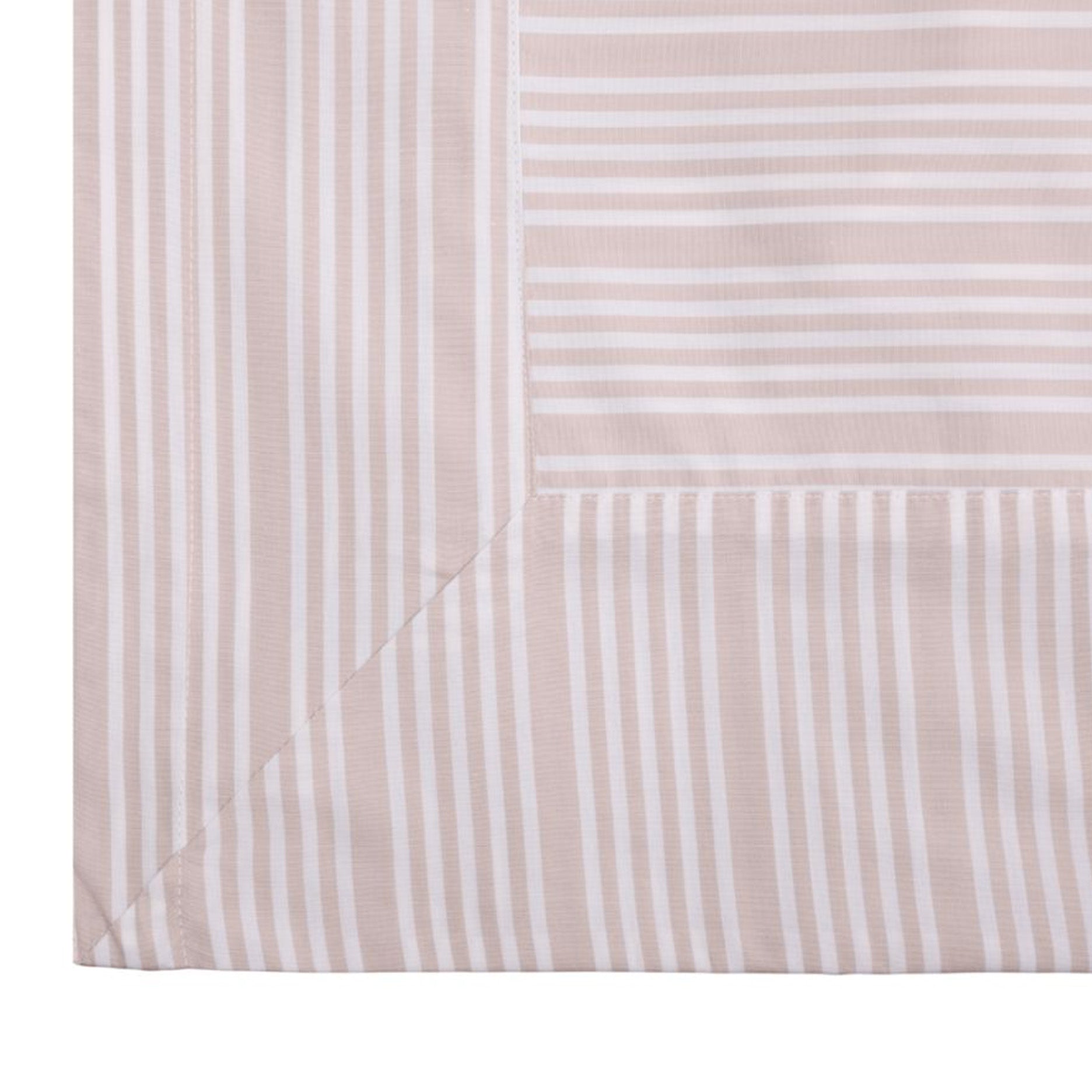 Kissenbezug 63×60 cm – Beige/Sand gestreift
