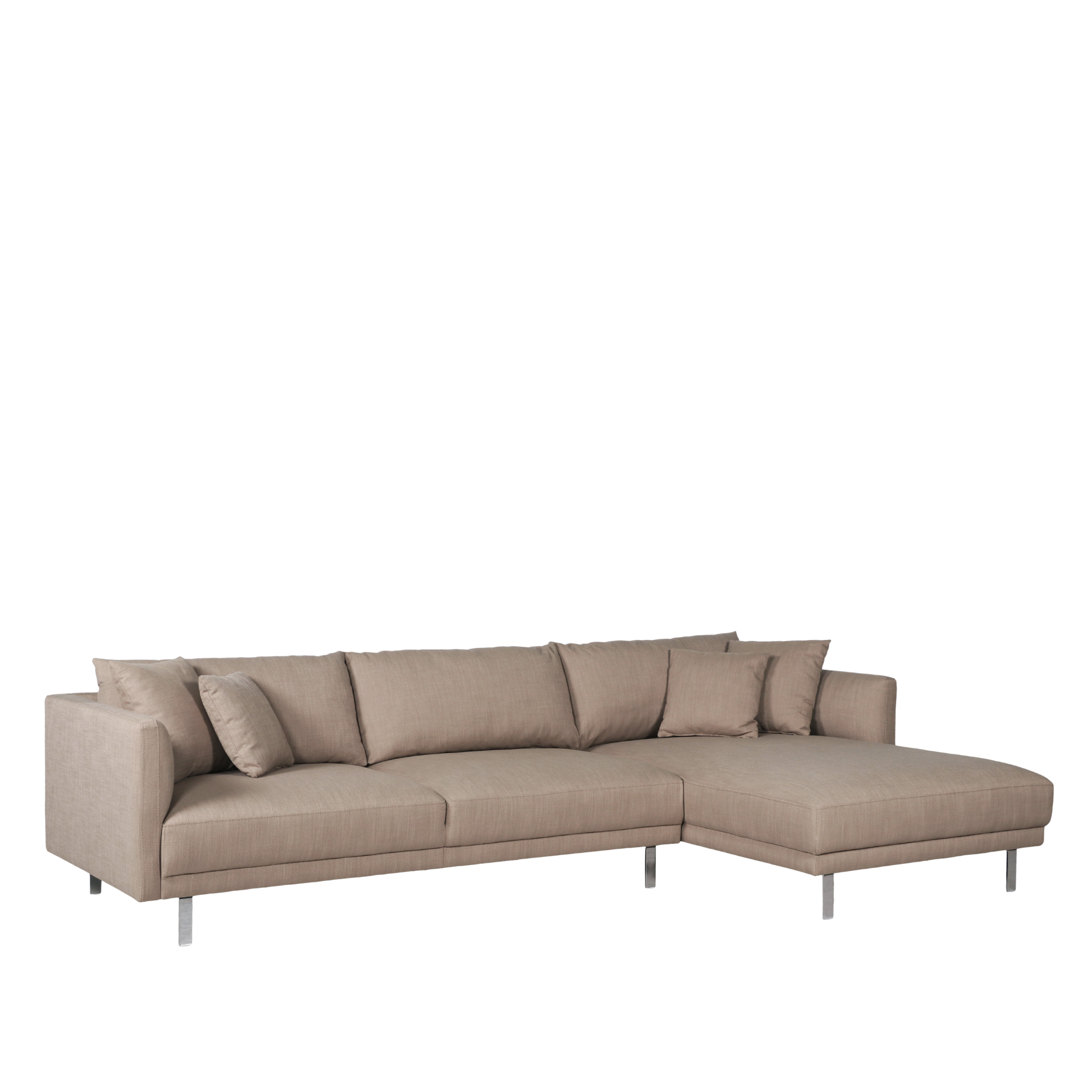 Capella II chaiselong sofa på ben (højrevendt)