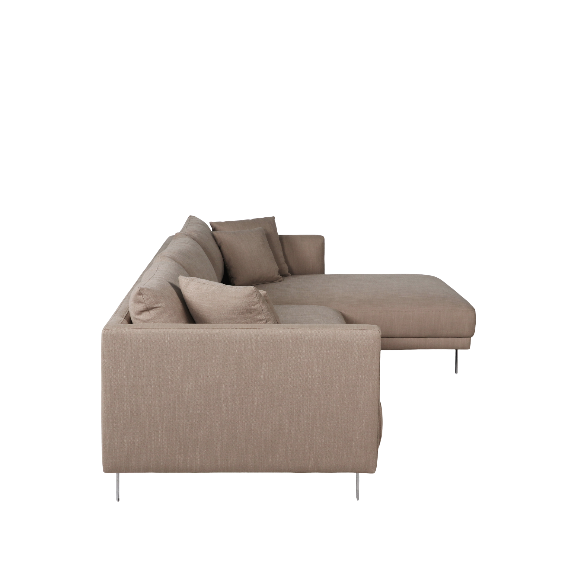 Capella II chaiselong sofa på ben (højrevendt)