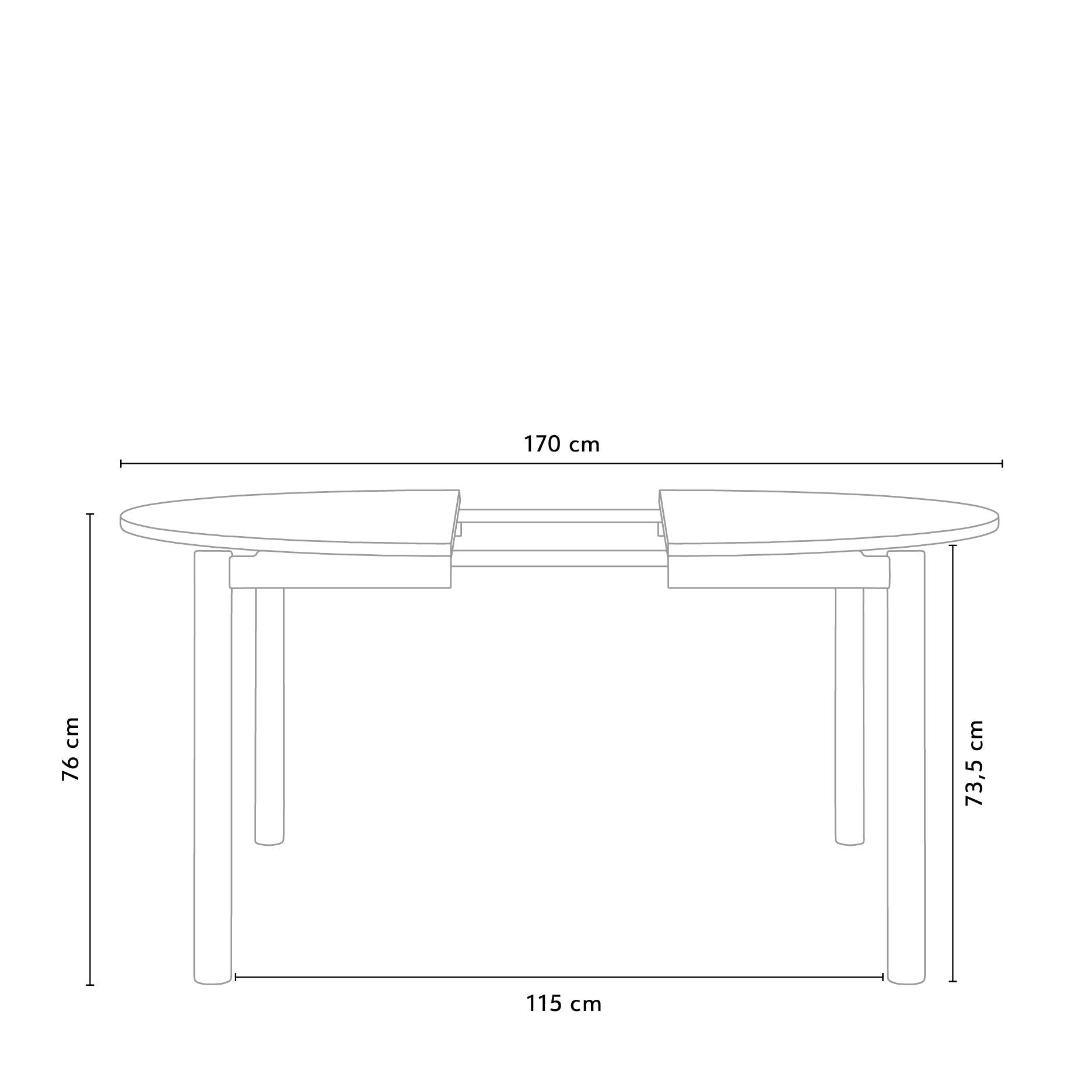 Colo udtræksspisebord (Ø120 cm)