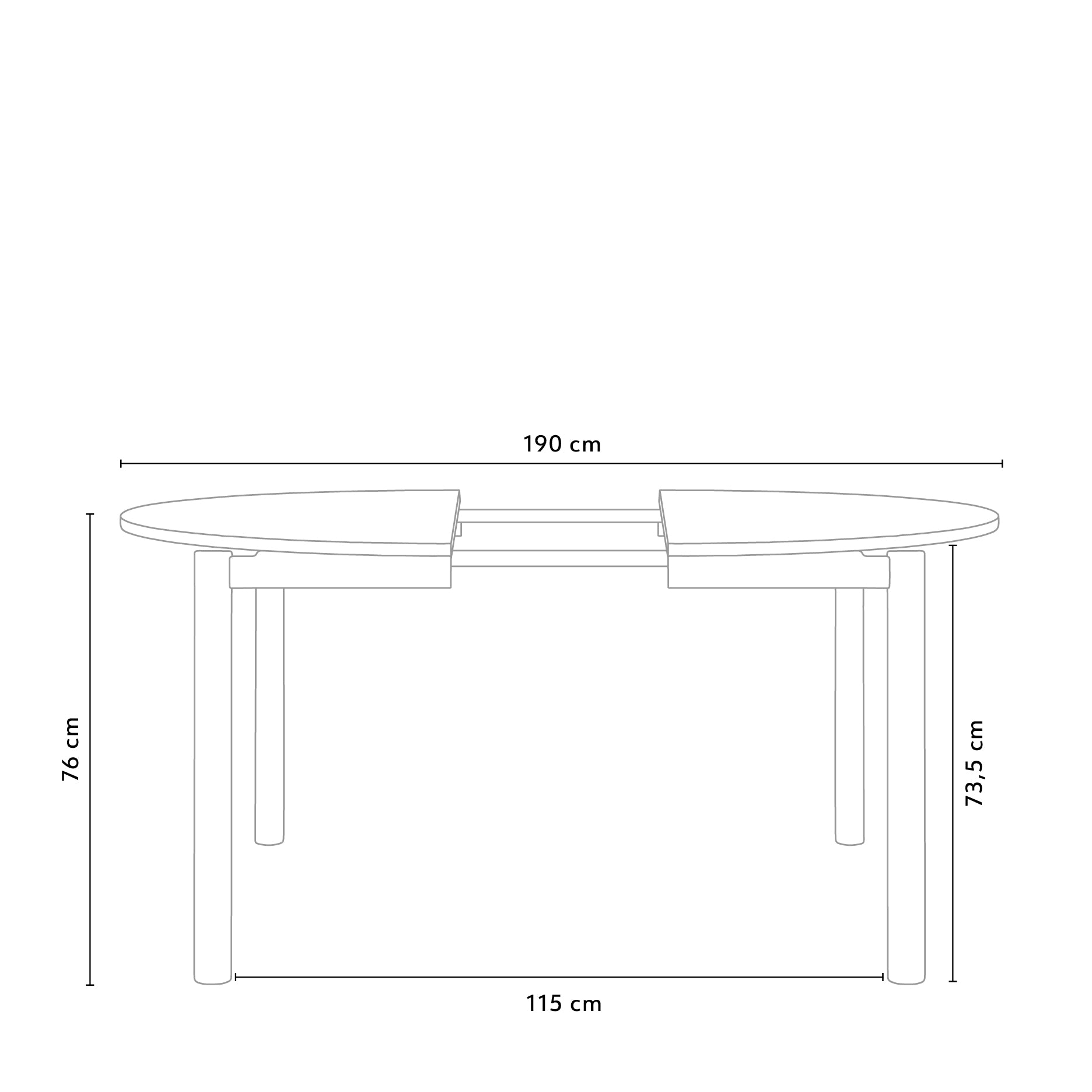 Colo udtræksspisebord (Ø140 cm)